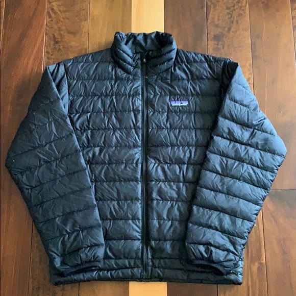 patagonia men's down sweater jacket big sur blue